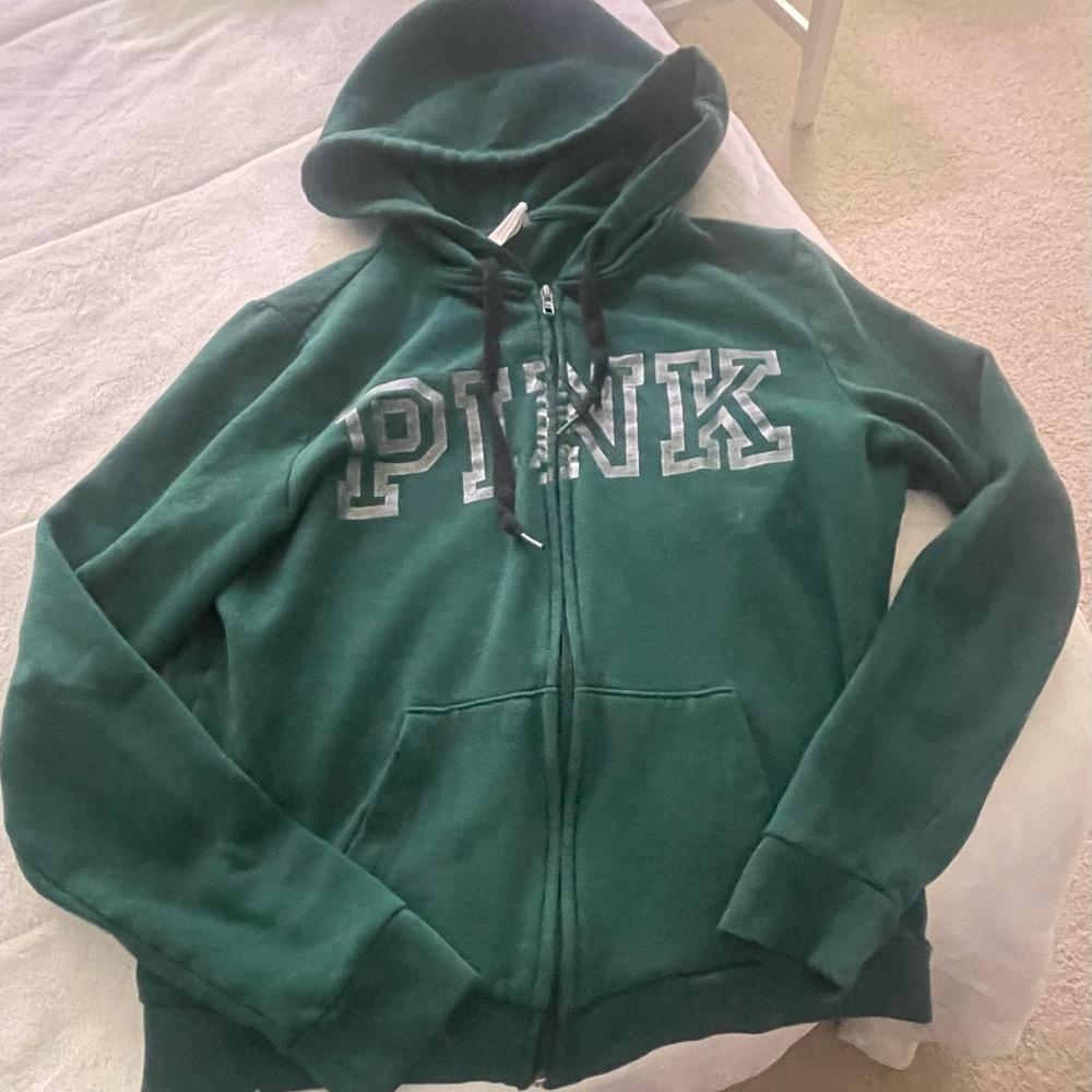 PINK Victoria's Secret Forest Green Jacket